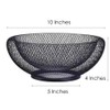 GWEOBZ Black Fruit Bowl Candy Dish Metal Mesh Round Wire