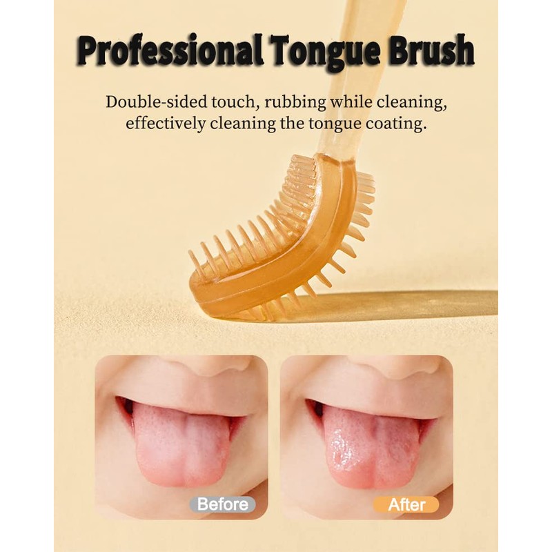 FOKiiBO Juego de cepillos de dientes de silicona para bebé,