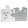 Jigsaw Double Plaque - Mum & Dad without you our