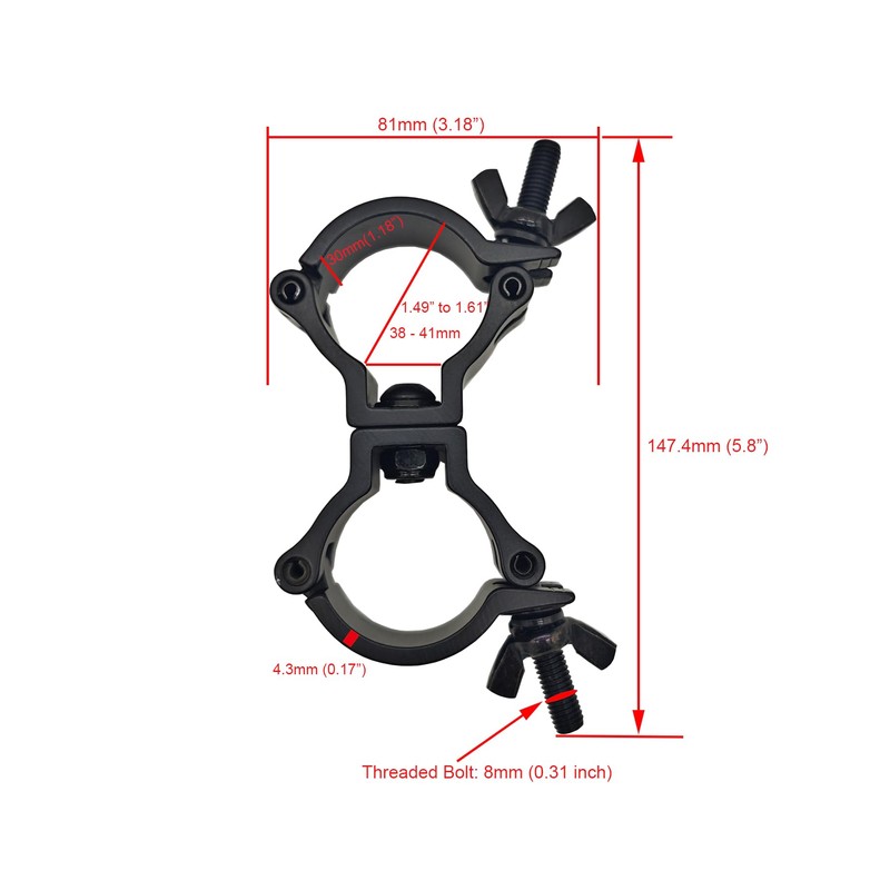 1-1/2" Truss Dual Swivel Coupler Clamp Stage DJ Lighting Clamps