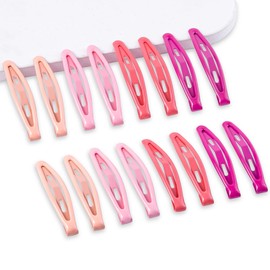 Cptots 16 PCS Snap Hair Clips Metal Hair Barrettes for Women Non Slip Barrettes for Thick and Thin Fine Hair,Gradient Red,2.36 x 0.44 Inches.