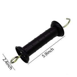 Plastic Electric Fence Gate Handle Insulators, Gate Handle with Spring (Black) (12)