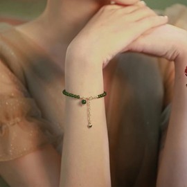 Xenia-Na Healing Crystal Bracelet,Natural Gemstone Agate Jade Pearl Bracelet,Healing Chakra,Round Beads Energy Crystal,Relief Stress,Alleviate Anxiety,Good Luck,Wealth,Love,Beauty (Chalcedony)