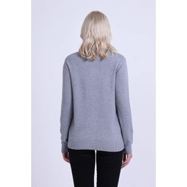 SMILING PINKER Womens Cardigan Sweater Button Down Thick and Soft Mother Grandmother Gift(Grey, Large)