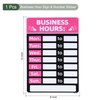 YOKIVE Business Hours Sign, Open Time Sign, PVC | Time