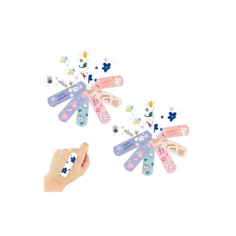 200 Sheets Children's Plaster Set with Cute Cartoon Motifs -