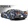 Blue Black White Gray Camouflage Premium Vinyl Car Wrap Decal