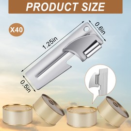 40 Pack P-38 Can Opener Manual Military Style Survival Kit Stainless Steel Camping Can Opener Portable Army Survival Kits Emergency Can Tool for Travel Camping