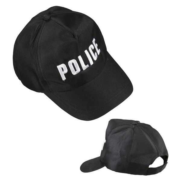 Widmann 03636 - Chapeau de policier réglable, casquette pour les fêtes à thème et les carnavals