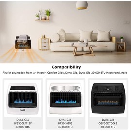 WHF100 Heater Fan, Vent-Free Wall Heat Fan for Dyna Glo 30000 BTU Natural Gas Blue Flame Wall Heater, Mr. Heater Space Heater Replacement Parts.