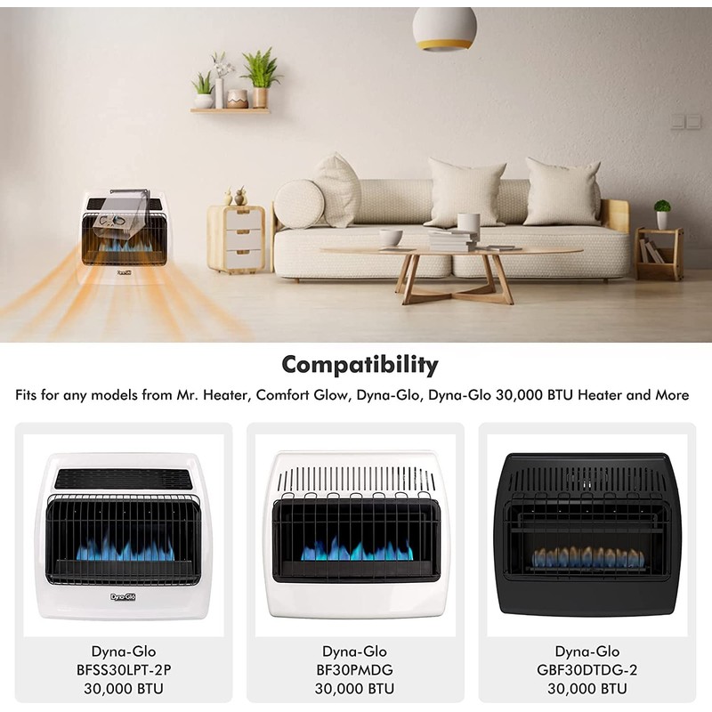 WHF100 Heater Fan, Vent-Free Wall Heat Fan for Dyna Glo