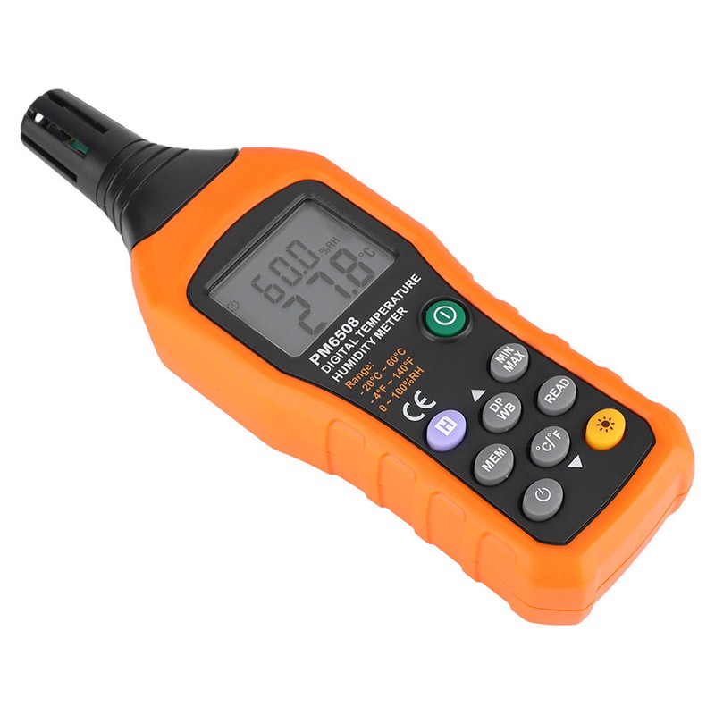 PM6508 High Precision Handheld LCD Digital Temperature Humidity Meter Thermometer