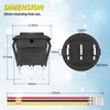 Joinfworld 3 Way Round Rocker Switch 12V, Waterproof 3 Pin