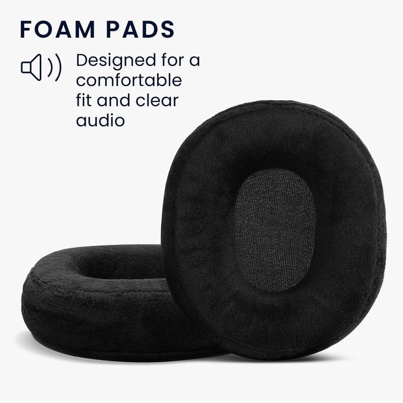 kwmobile 2 x Ear Pads Compatible with AudioTechnica ATH M20x