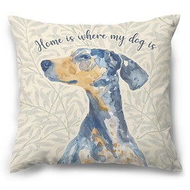 MNASAIOO Dog Greyhound Boho Floral Farmhouse Throw Pillow Covers, Home Is Where My Dog Is Decorative Pillows Covers Gifts for Dog Lovers Mom, Funny Pillows Cases Decor for Bed Couch Bedroom 18x18 inch
