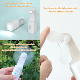 YZYOE Neue 2-in-1 wiederaufladbare Fan Taschenlampe, Multifunktionale die LED-Außenbeleuchtung und Fan, tragbare kleine Taschenlampe-fan kombiniert.