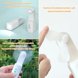 YZYOE Neue 2-in-1 wiederaufladbare Fan Taschenlampe, Multifunktionale die LED-Außenbeleuchtung und Fan, tragbare kleine Taschenlampe-fan kombiniert.