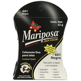 Mariposa Colorante Para Ropa, Cristales De Color Negro Numero 601, 32 G, Pack of 1
