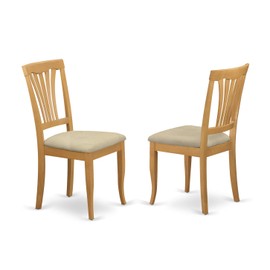 East West Furniture AVC C, Cushion Seat, Oak Finish