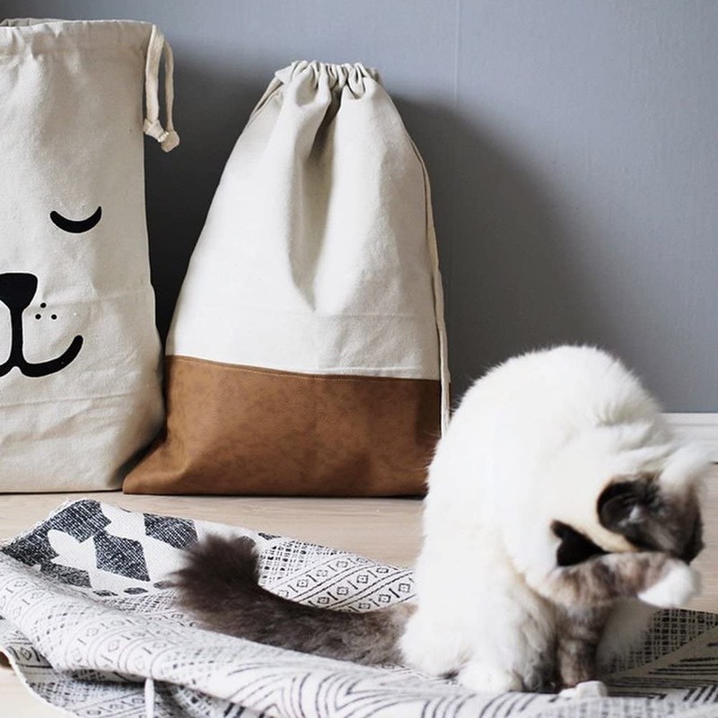 moin moin dog face drawstring 68 x 48 cm /