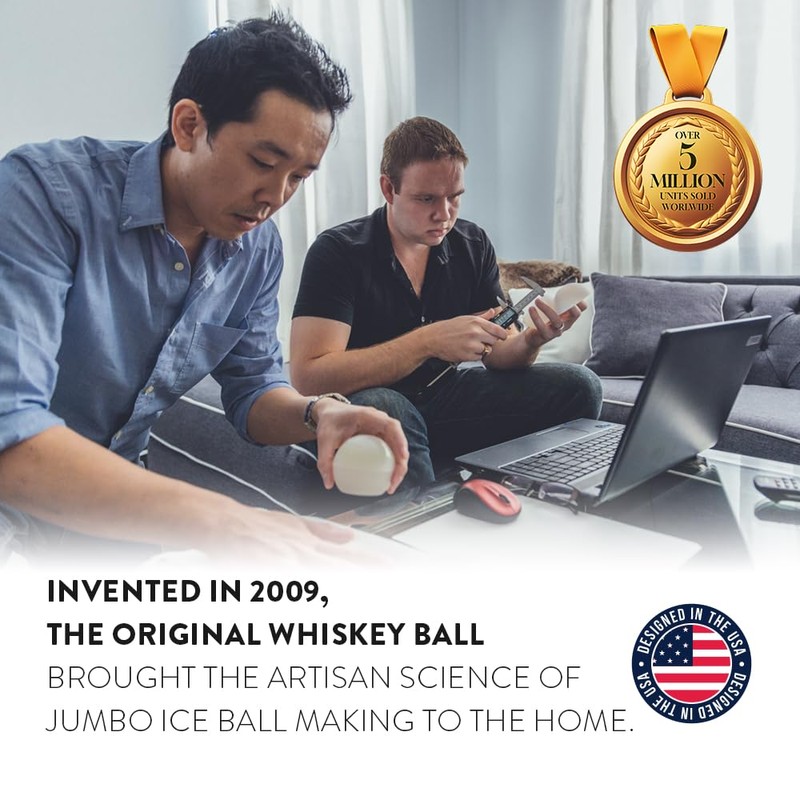 2 Pcs Silicone Golf Ball Ice Mold - 2.5” Ice