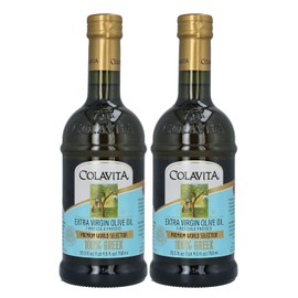 Colavita Greek Extra Virgin Olive Oil Pack of 2 Glass Bottle
