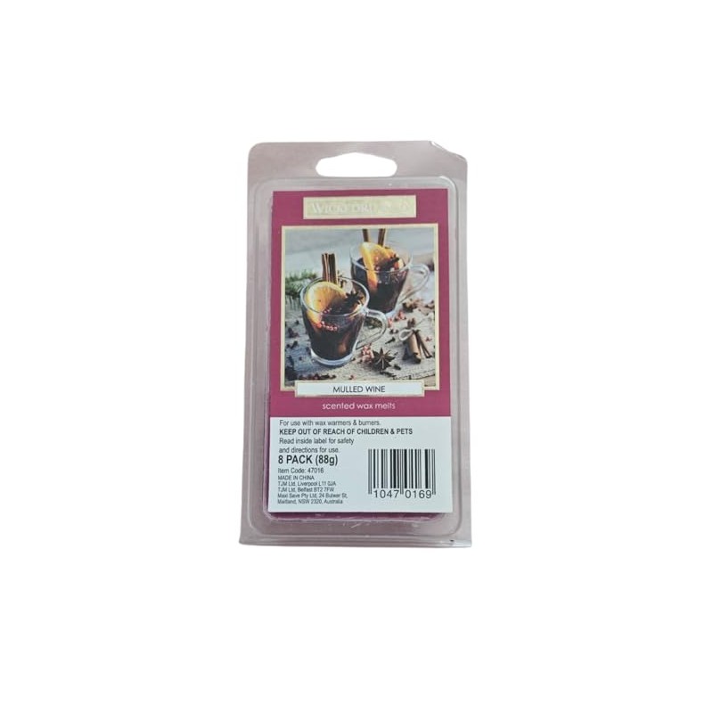 CRWP Mulled Wine Wax Melt 8-Pack (88g) with crwp Card.