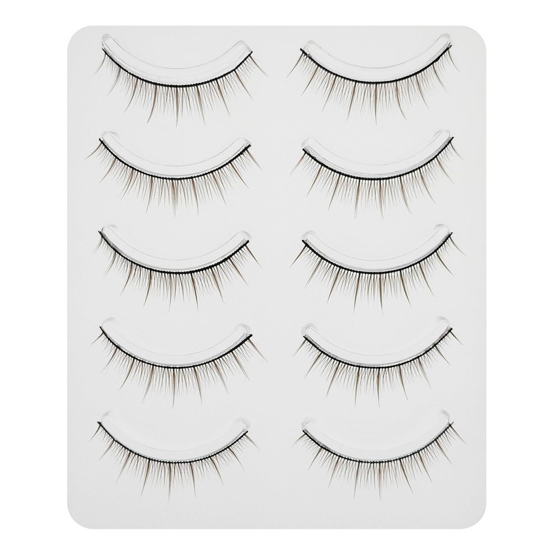 D-ONE Natural False Eyelashes, 5 Pairs (A03 No Makeup Casual