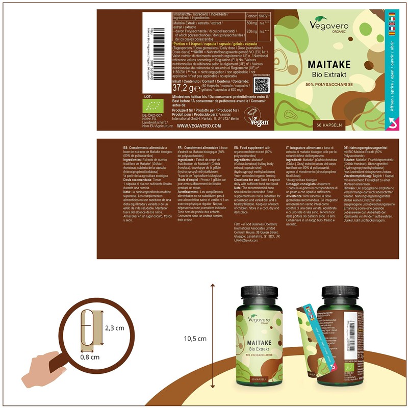 Vegavero Vegavero Organic Maitake Mushroom 8500 mg | 17:1 Extract