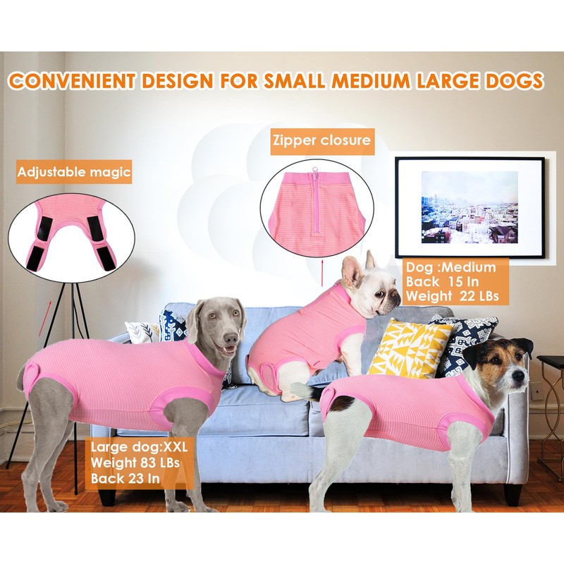Wabdhally Dog Surgery Recovery Suit,Surgical Suit for Small Female Spay,Soft