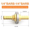 GASHER 10PCS Brass Hose Barb Thru-Bulk Bulkhead Fitting 1/4" to