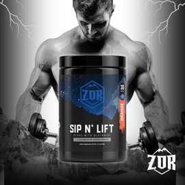 ZOR SIP 'N Lift BCAAs with Glutamine – Muscle Recovery & Performance, Electrolytes for Advanced Hydration, 1000 mg Glutamine, Sugar-Free, Non-GMO, Gluten-Free, 30 Servings
