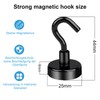 Aenienoe Magnetic Hooks Extra Strong 25 mm Strong Magnets Hooks