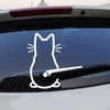 Cat Wiper Sticker, Windscreen Wiper Sticker, Funny Cartoon Kitten Decal,