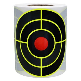 Hybsk Splatter Target Stickers 4 inch Reactive Targets for Shooting with Fluorescent Yellow Impact, Shooting Targets for BB Pellet Airsoft Guns (4 inch,Yellow)