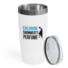 Swimmer White Edition Viking Tumbler 20oz - Chlorine Swimmers - Triathletes Tri Women Cycling Running Swimming Race Marathon