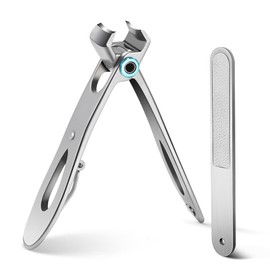 FVION Nail Clippers for Thick Nails, 16 mm Wide Nail Clippers, Large Fingernail and Toenail Clippers with Nail File, Stainless Steel Nail Cutter Set for Men Women