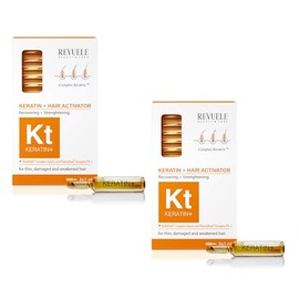 REVUELE RevUELE Keratin + Ampoules Hair Restoration Activator 2 x 8 (8 x 5 ml) Pack of 2