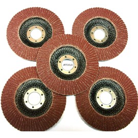 115mm 40 Grit Flap Discs Pack of 5 for Grinder, Abrasives TZ AB010