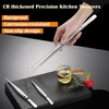 2 PCS Chef Tweezers (20CM/7.9in and 30CM/11.8in), Kitchen Tweezers for