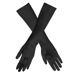 Gloves Monte Carlo 40 cm – Great for Show Girl or Diva Costume for Women - black