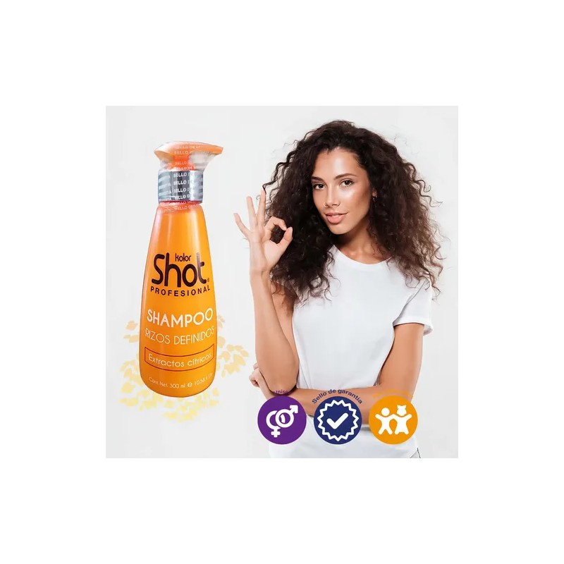 Shampoo Rizos Definidos Sin Sal Con Aceite De Coco Para