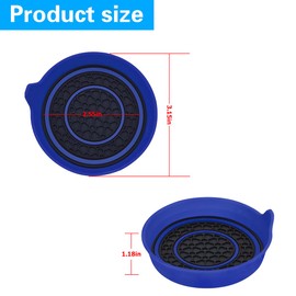 Mandark Car Cup Holder Coaster, 2.75 Inch Non-Slip Vehicle Cup Holder Insert Mats, Dustproof Automotive Interior Console Cup Insulated Pads Accessories, Universal for SUV, Sedan, Truck (Blue)