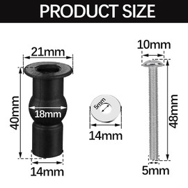 ZFKXGS Toilet Seat Fixings Toilet Seat Fixes Screws Sharinier Fittings Toilet Seat Rubber Mounting Set Toilet Lid Hinges Accessories Repair Kit for Toilet Top Lid 6 Pieces