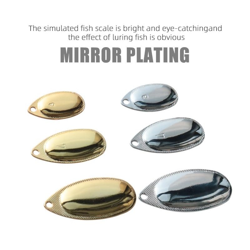 Cuoyuqie 50pcs Silver/Gold Steel Smooth Premium Finish French Spinner Blades