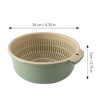 Hemoton Multifunctional Draining Basket, 2-in-1 Sink Strainers,Wash Strainer Colanders Set,Double-Layer