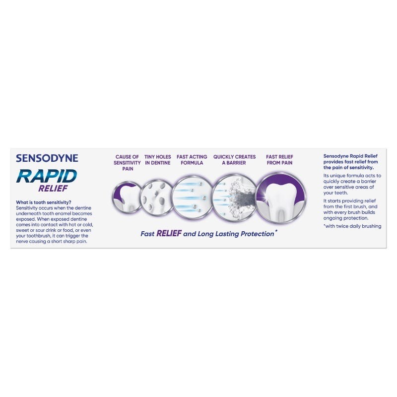 Sensodyne Toothpaste Rapid Relief for Sensitive Teeth 100g