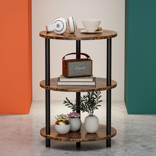 RISWER Round Side Table Living Room - Small Accent Table