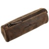 Green Burry Vintage Leather Pen Case 19 cm saddle Brown