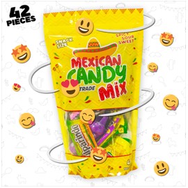 Mexican Candy Mix Assortment Snack (42 Count) Dulces Mexicanos Variety Of Best Sellers Spicy, Sweet, and Sour Bulk candies, Includes Luca, Pelon, Pulparindo, Rellerindo, by JVR TRADE
